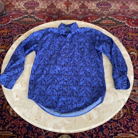 Rough Stock 100% Cotton Classic Paisley Cowboy Shirt - Picture 10 of 14